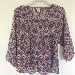 Forever 21 Paisley Chiffon Blouse